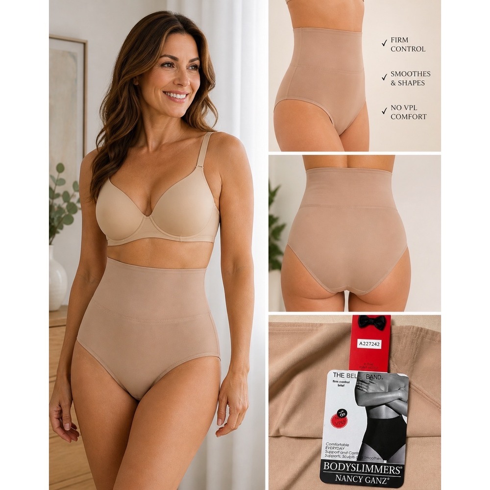 Nancy Ganz Bodyslimmers Nude High Waist Shapewear Brief Panty No VPL 18
